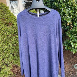 H by Halston long sleeved , scoop neck Top, purple and black, size 3X